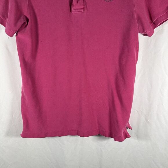 Hollister Polo Shirt Men's Medium Pink Short Sleeve 1/4 Button 100% Cotton - Picture 3 of 10
